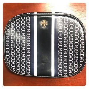 Tory Burch Cosmetic bag. Like new. Black / White.